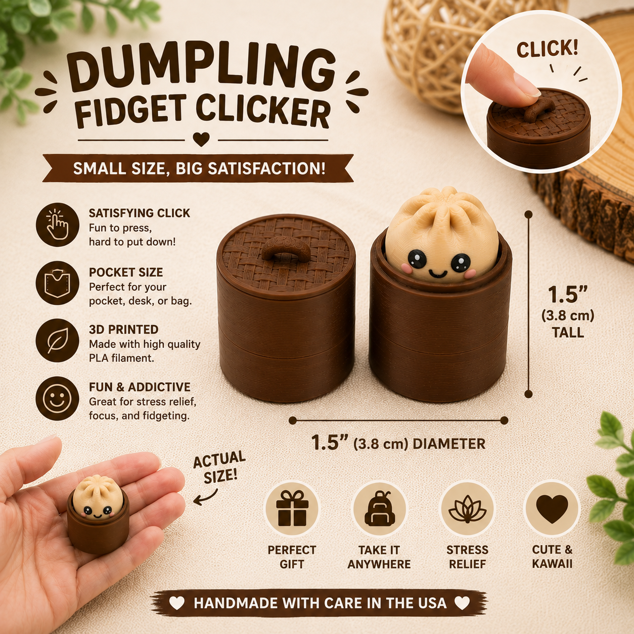 Dumpling Fidget Clicker Pack