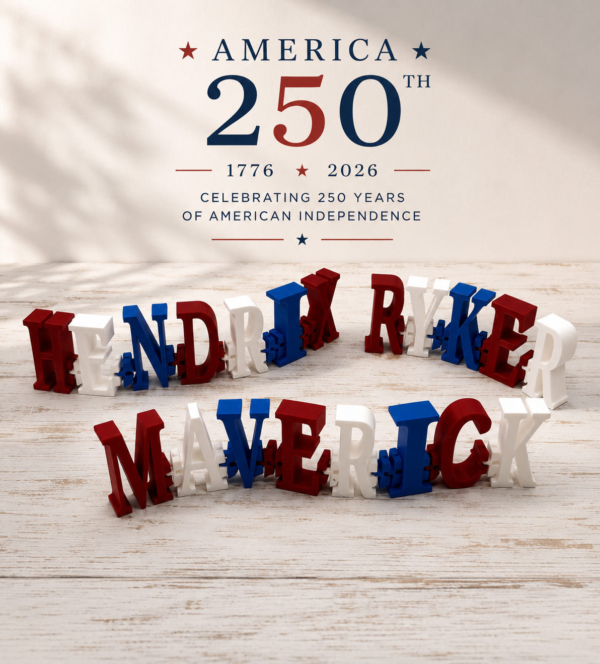 Red, White, And Blue Flexible Names